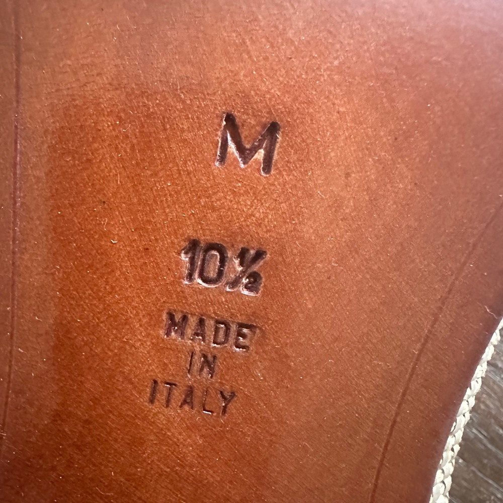 Men's BALLY Vintage Beige Leather Dress Shoes - Size 10-1/2 - Picture 5 of 5